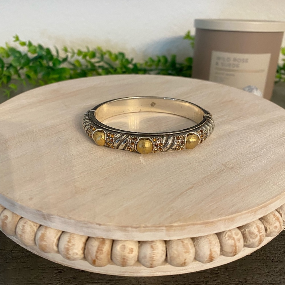 Elegant Silver and Gold Bracelet